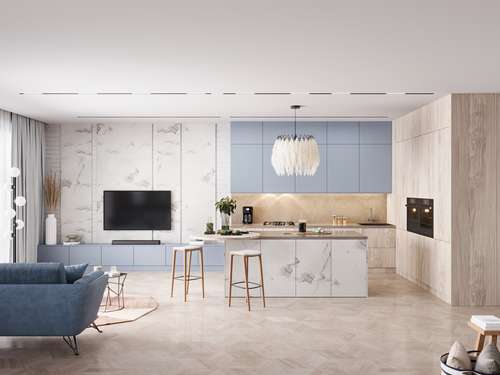 Кухня-гостиная AQUARELLE, FOREST, VOLCANO