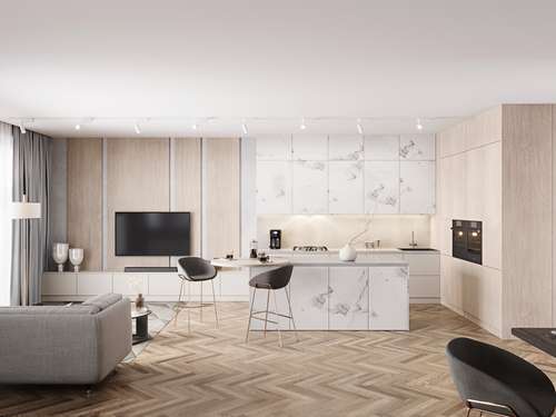 Кухня-гостиная AQUARELLE, FOREST, VOLCANO