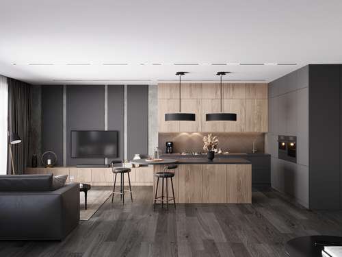 Кухня-гостиная AQUARELLE, FOREST, VOLCANO
