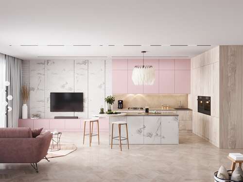 Кухня-гостиная AQUARELLE, FOREST, VOLCANO