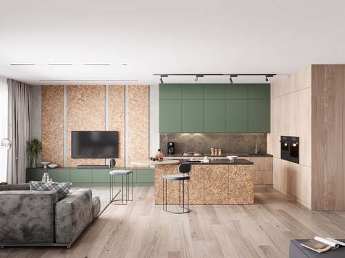 Кухня-гостиная AQUARELLE, FOREST, VOLCANO